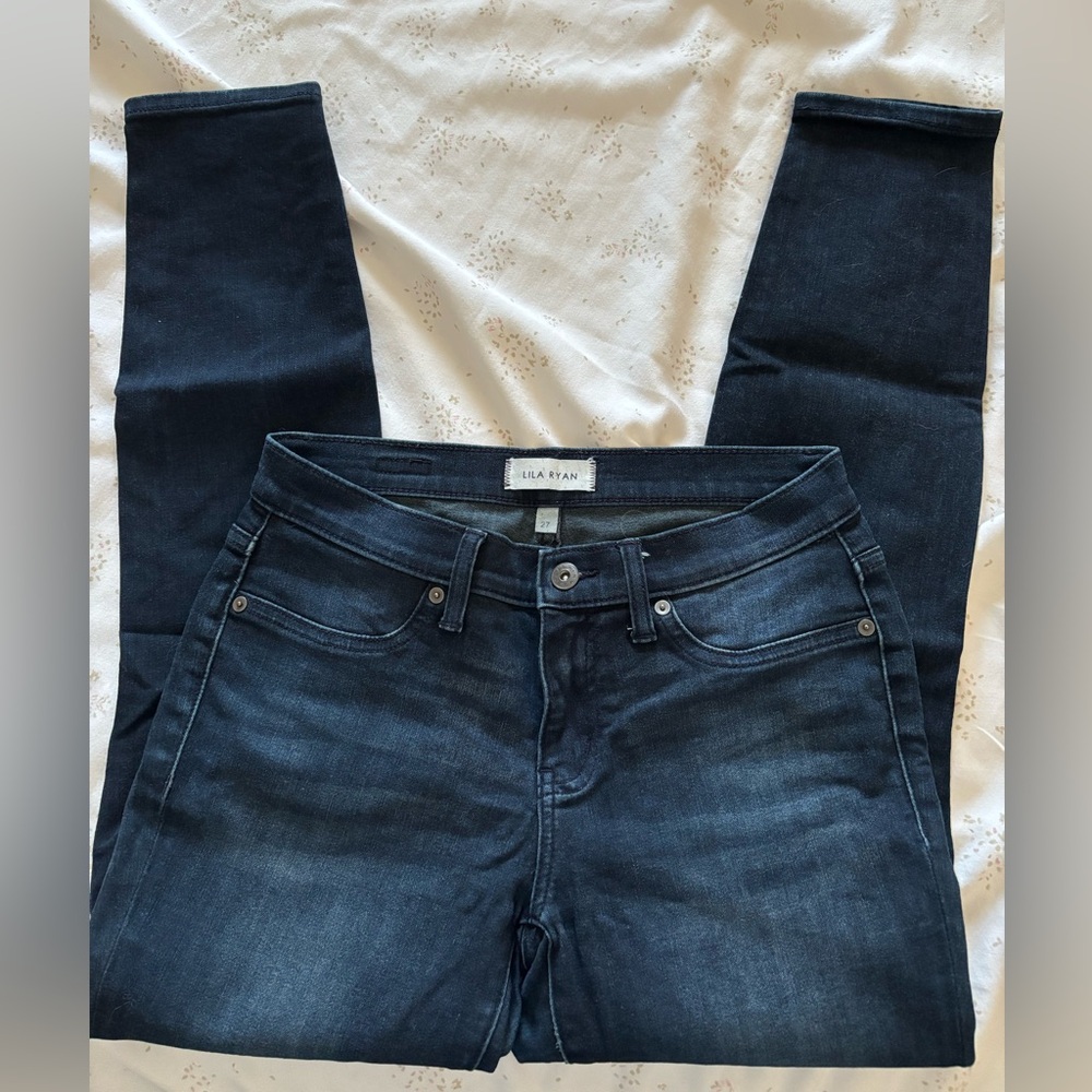 LILA RYAN Women's Dark Indigo Skinny Jeans